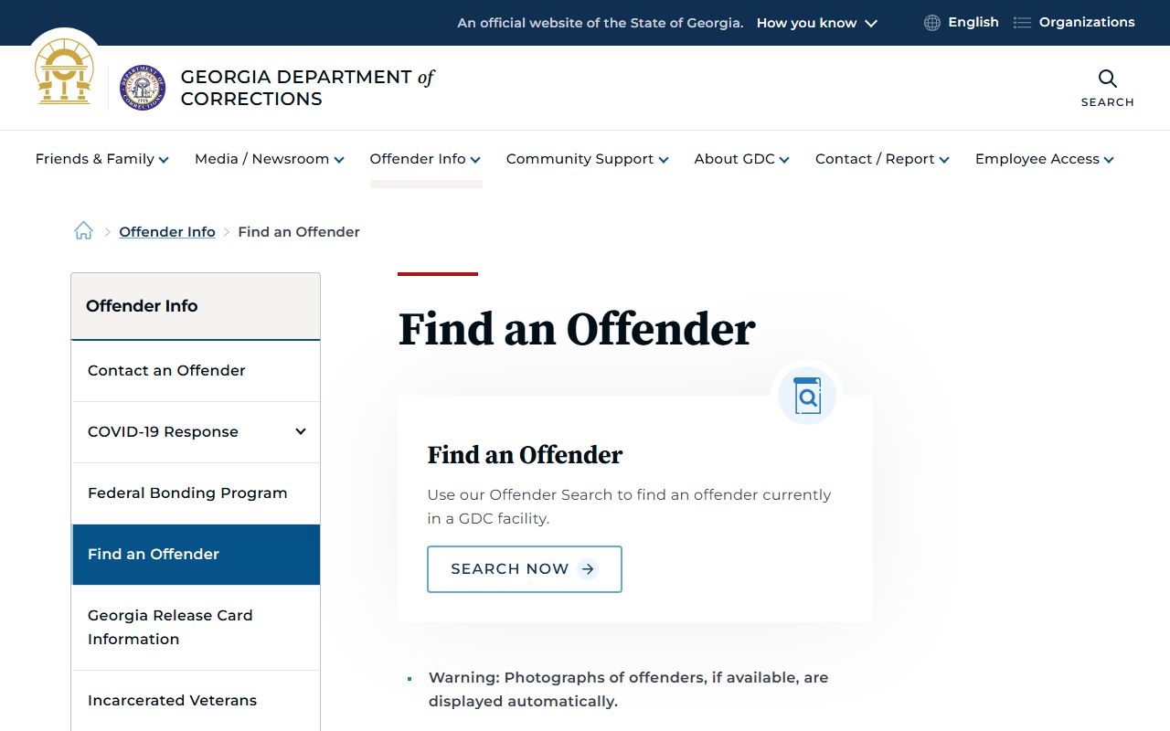 GDC offender photos are not Glascock County jail mugshots